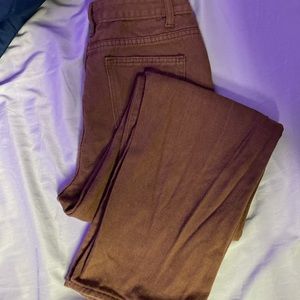 Brown straight leg pants